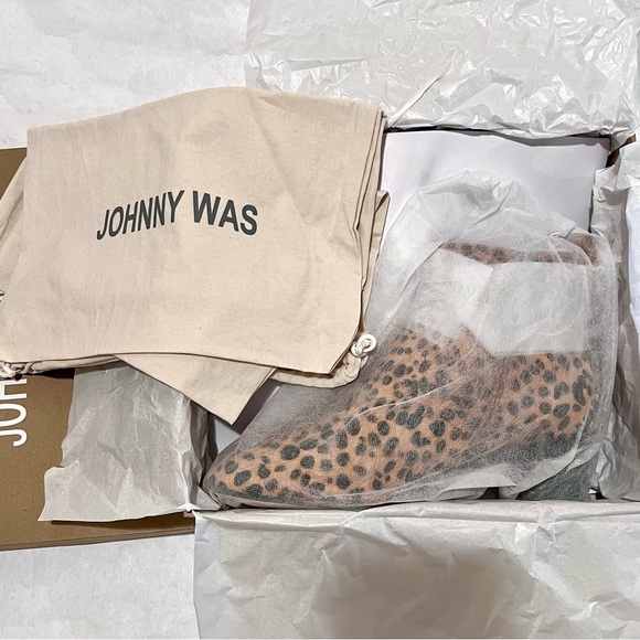 Johnny Was Leopard Ankle Booties Size 9.5 - Picture 11 of 12